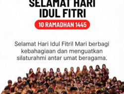 KEPALA SEKOLAH MENGUCAPKAN MINAL AIDZIN WAFAIJIN DAN MOHON MAAF LAHIR BATIN