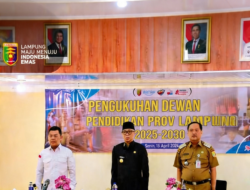 PEMPROV LAMPUNG KUKUHKAN DEWAN PENDIDIKAN PROVINSI, GUBERNUR MIRZA: TITIP MASA DEPAN PENDIDIKAN