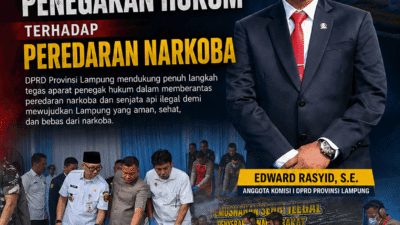 DPRD Lampung Dukung Penegakan Hukum terhadap Peredaran Narkoba