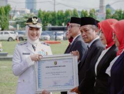 Jihan Nurlela Pimpin Upacara HUT ke-62 Lampung, Pemprov Berikan Penghargaan kepada OPD Berprestasi