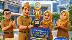 Dinas Dikbud Raih Penghargaan Kamar Mandi Terbersih Peringkat Kedua