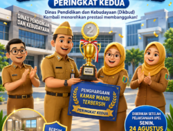 Dinas Dikbud Raih Penghargaan Kamar Mandi Terbersih Peringkat Kedua