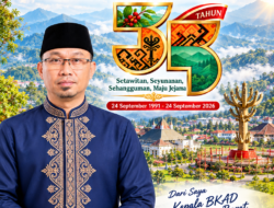 Sumadi Sampaikan Ucapan Hari Jadi ke-35 Kabupaten Lampung Barat